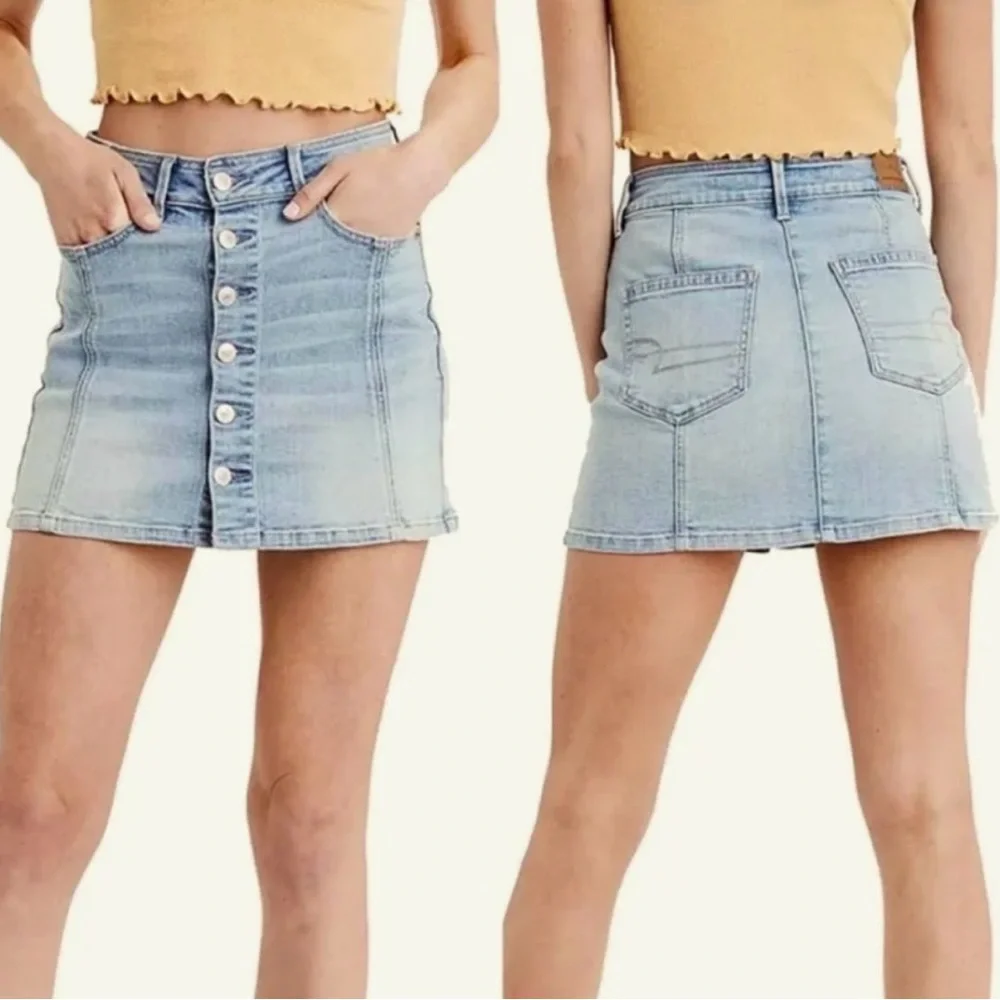 American Eagle Outfitters Light Blue‎ Denim Mini Skirt Size 4